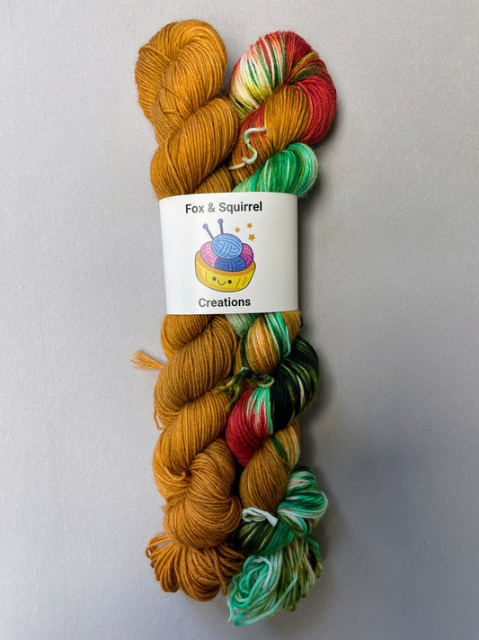 50g/50g Caramel Hand-dyed Yarn Set