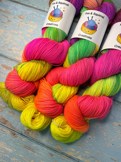 Sock - Carnival Chaos 100g Hand-dyed Yarn