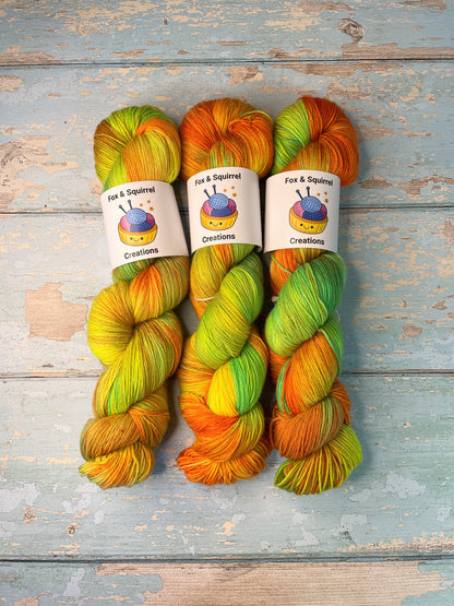 Sock - Citrus Sour 100g Hand-dyed Yarn