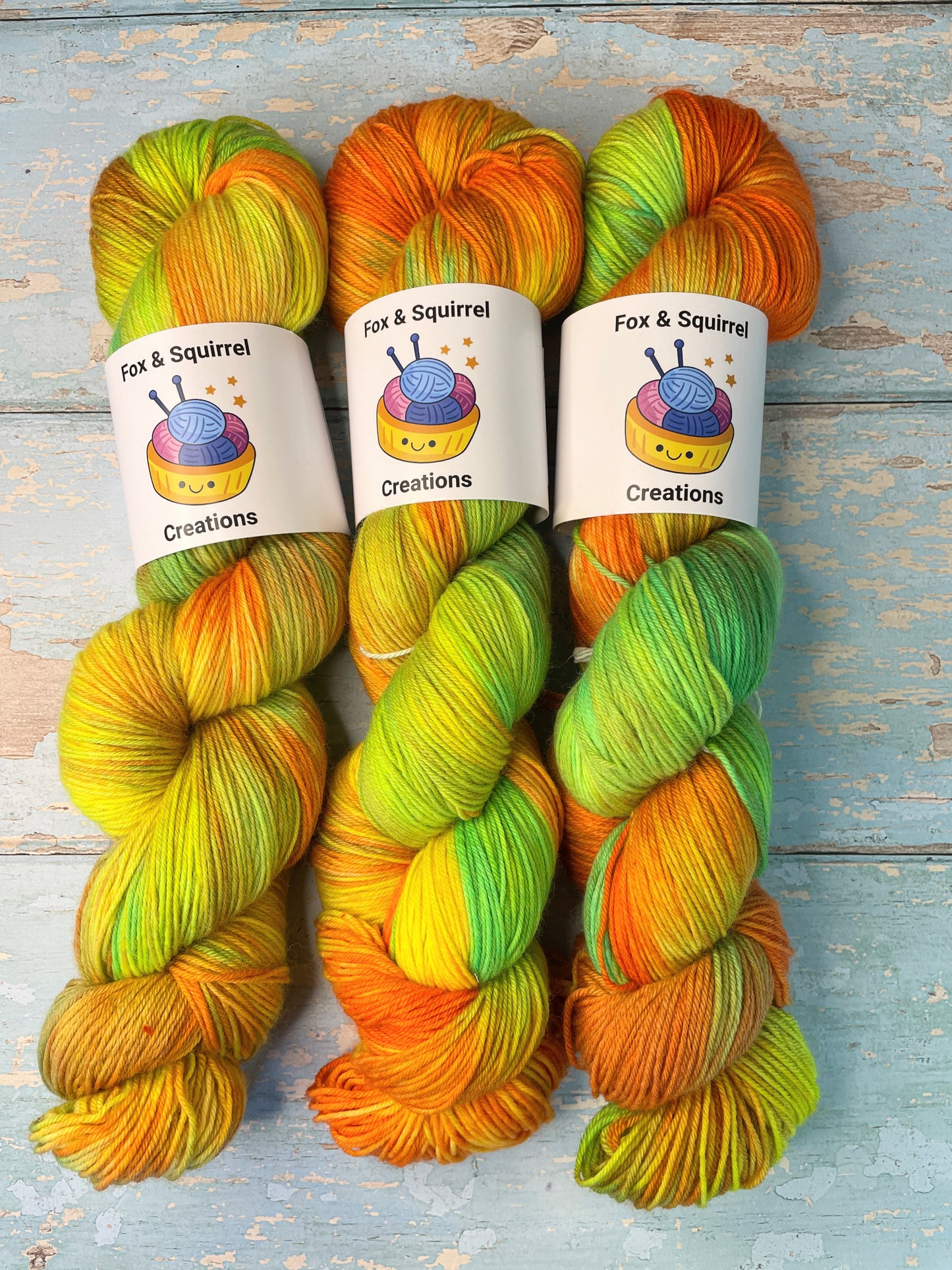 Sock - Citrus Sour 100g Hand-dyed Yarn