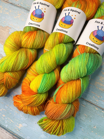 Sock - Citrus Sour 100g Hand-dyed Yarn