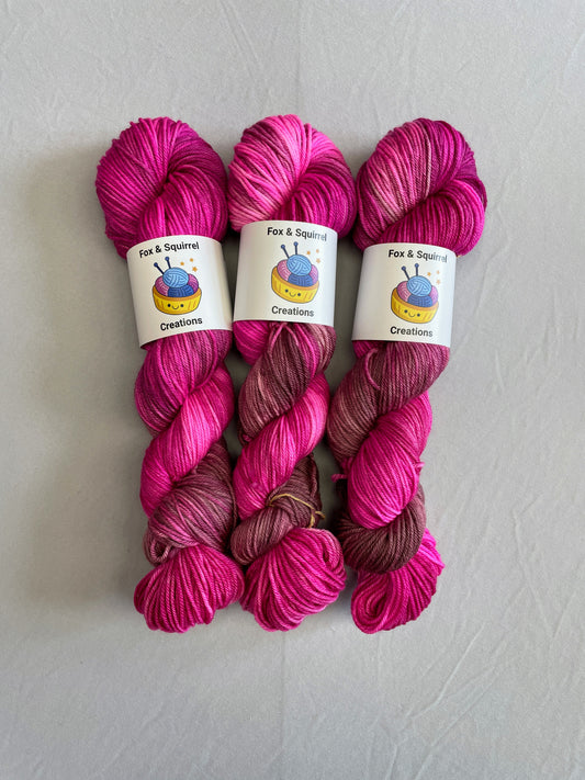 DK - Pink Lady 100g Hand-dyed Yarn