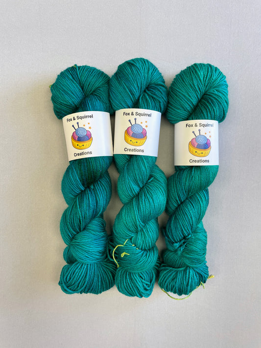 DK - Teal 100g Hand-dyed Yarn