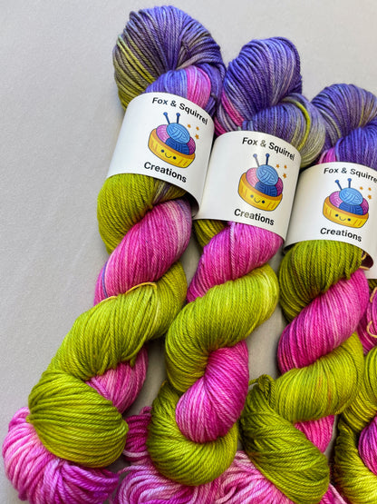 100g Passion Flower - Hand-dyed Yarn