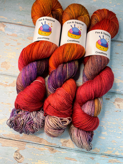 Sock - Deep Sunset 100g Hand-dyed Yarn