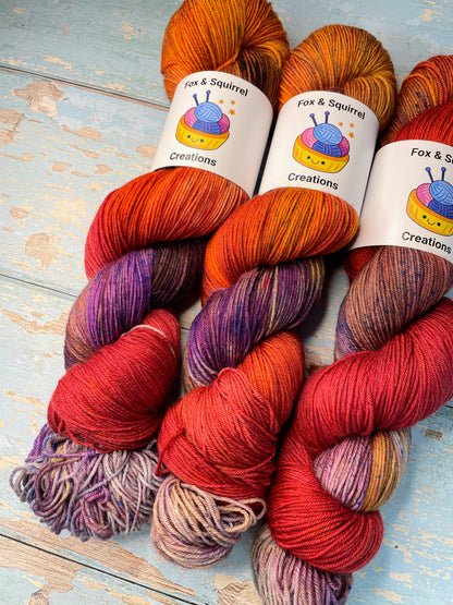 Sock - Deep Sunset 100g Hand-dyed Yarn