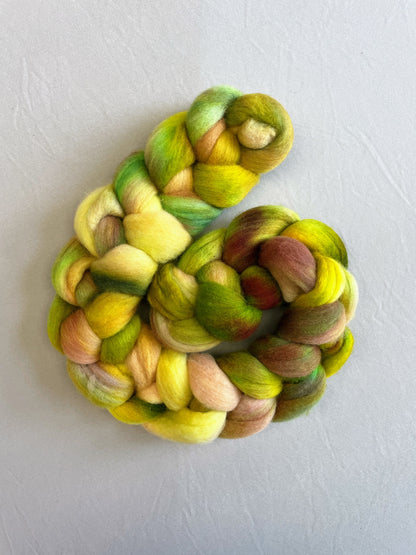 Polwarth - Lime Twist 100g Fibre Roving