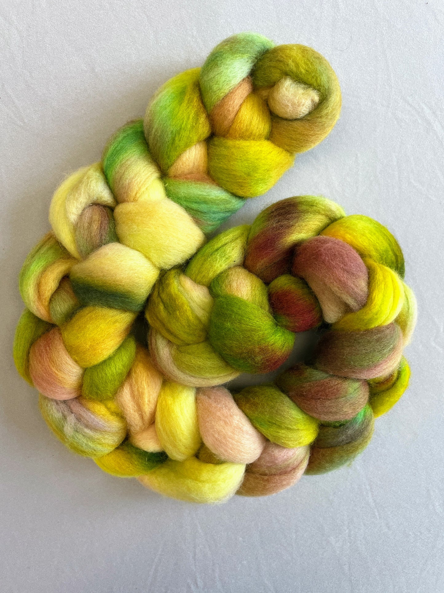 Polwarth - Lime Twist 100g Fibre Roving