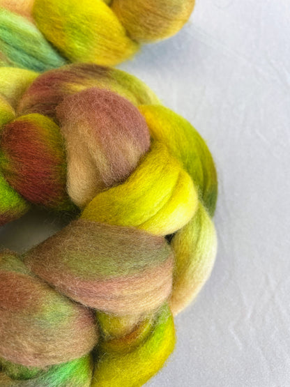 Polwarth - Lime Twist 100g Fibre Roving