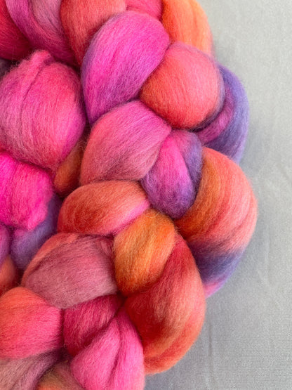 Polwarth - Pink Passion 100g Fibre Roving