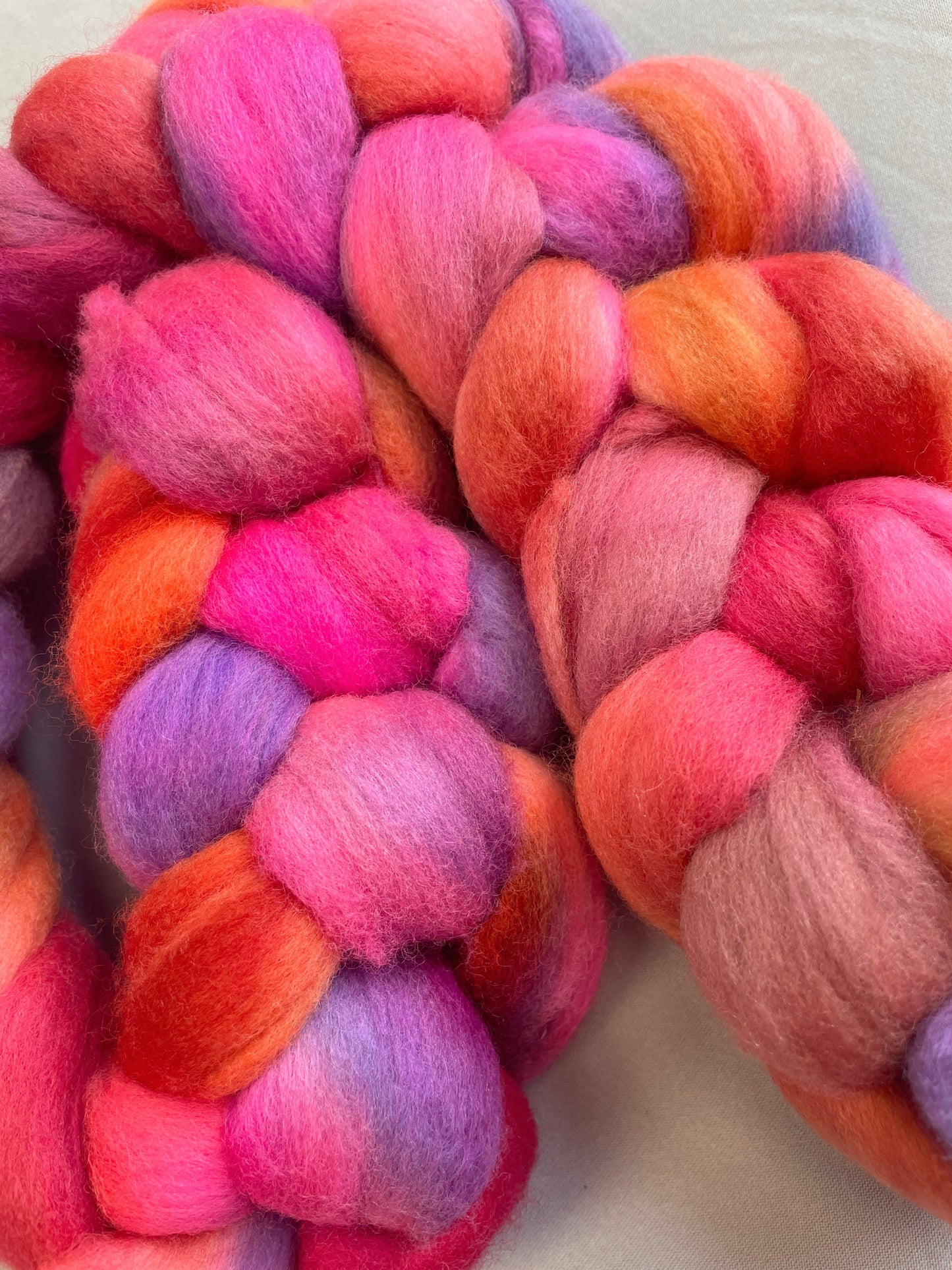 Polwarth - Pink Passion 100g Fibre Roving