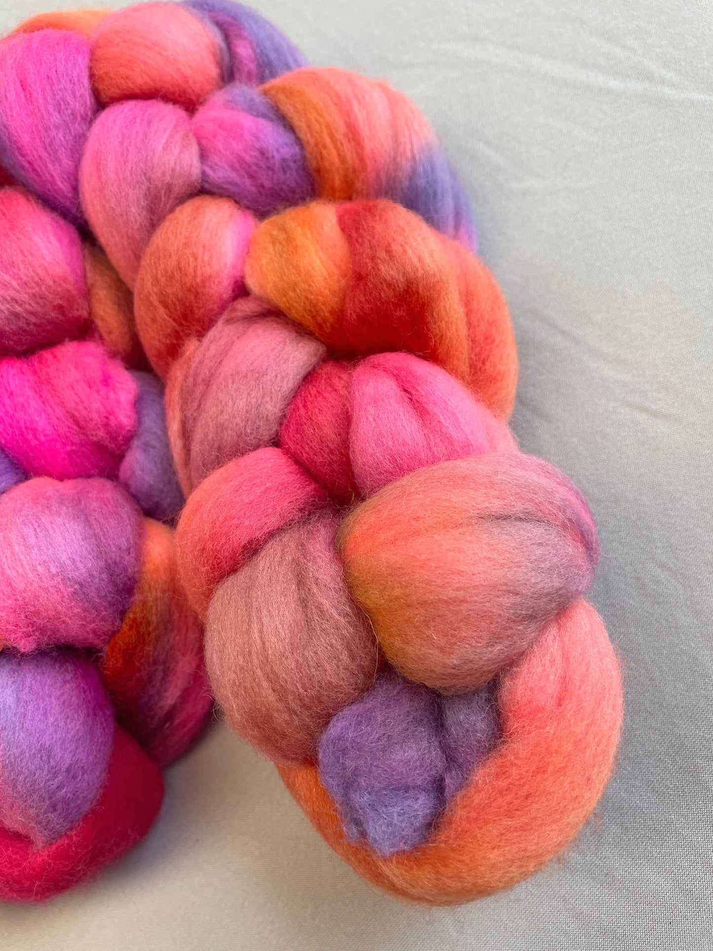 Polwarth - Pink Passion 100g Fibre Roving