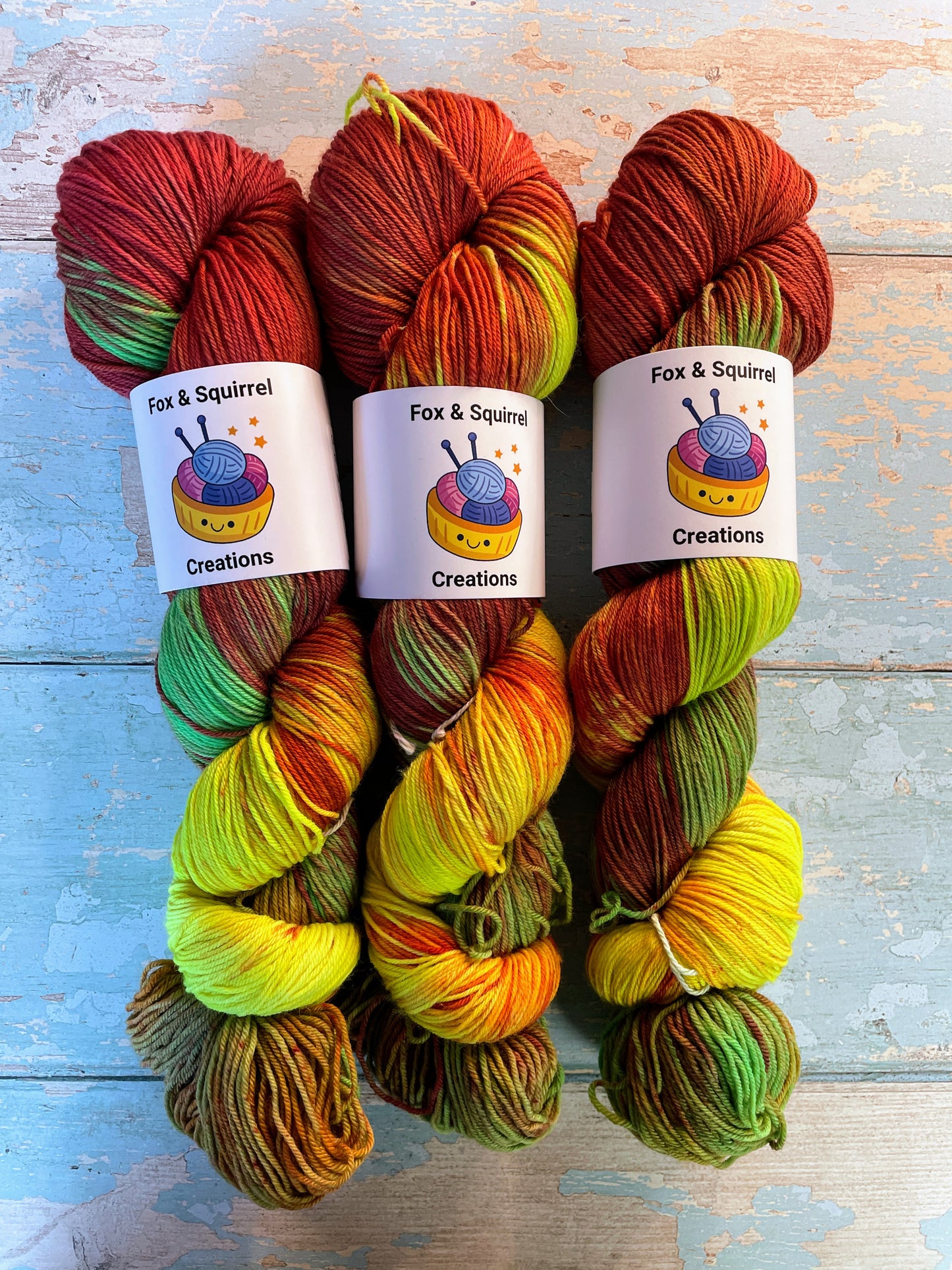 Sock - Flaming Hot 100g Hand-dyed Yarn