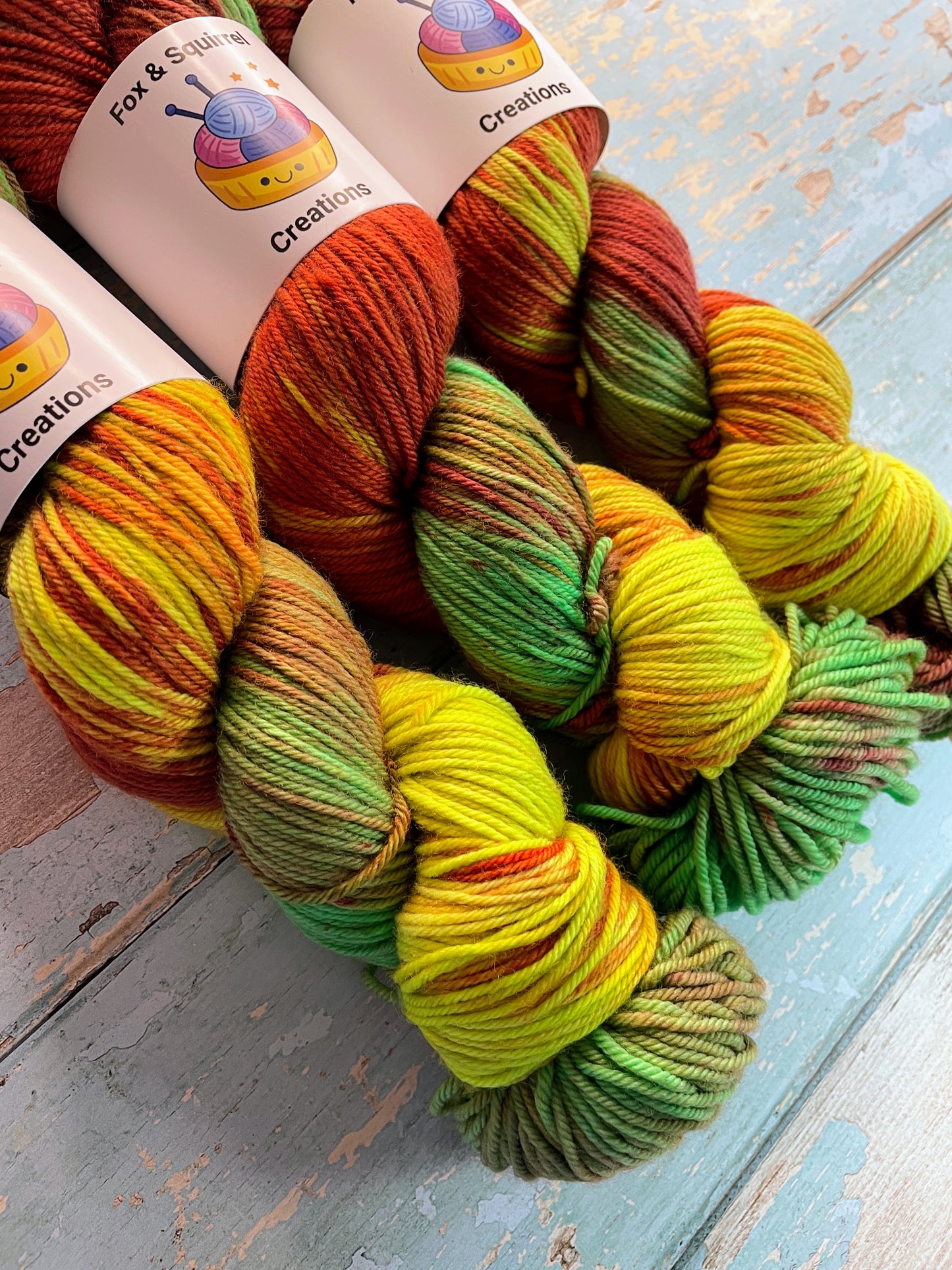 DK - Flaming Hot 100g Hand-dyed Yarn