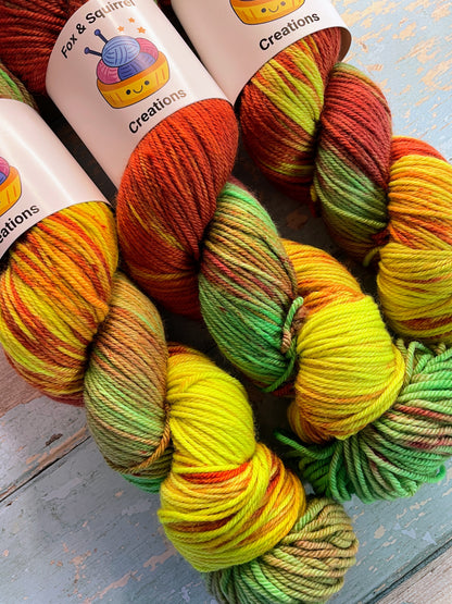 DK - Flaming Hot 100g Hand-dyed Yarn