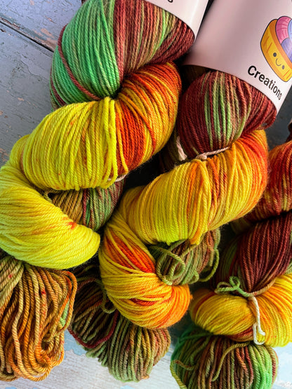 Sock - Flaming Hot 100g Hand-dyed Yarn