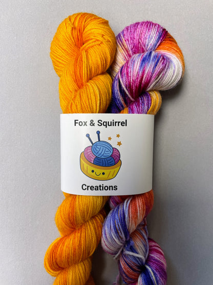 50g/50g Golden Poppy Hand-dyed Yarn Set