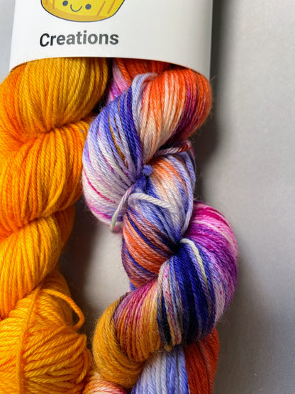 50g/50g Golden Poppy Hand-dyed Yarn Set