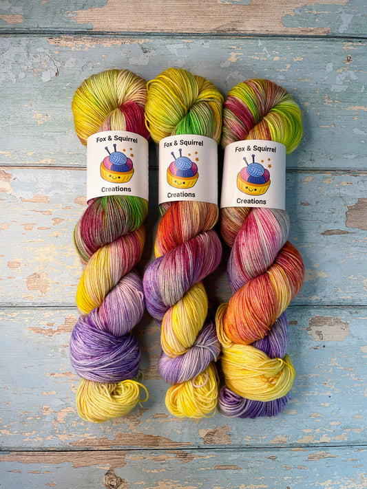 Sock - Gumdrops 100g Hand-dyed Yarn