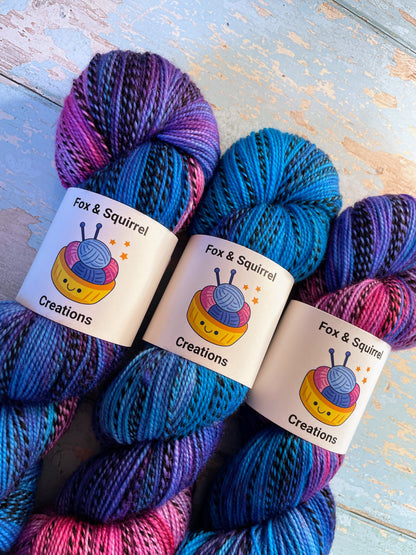 Zebra Sock - Ice Blast 100g Hand-dyed Yarn