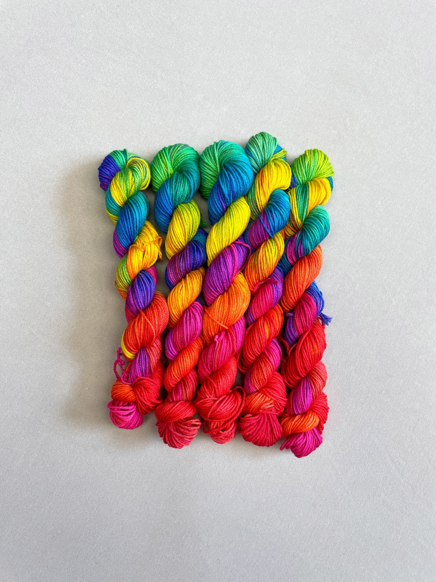 Sock - Bright Rainbow 20g Mini Skein