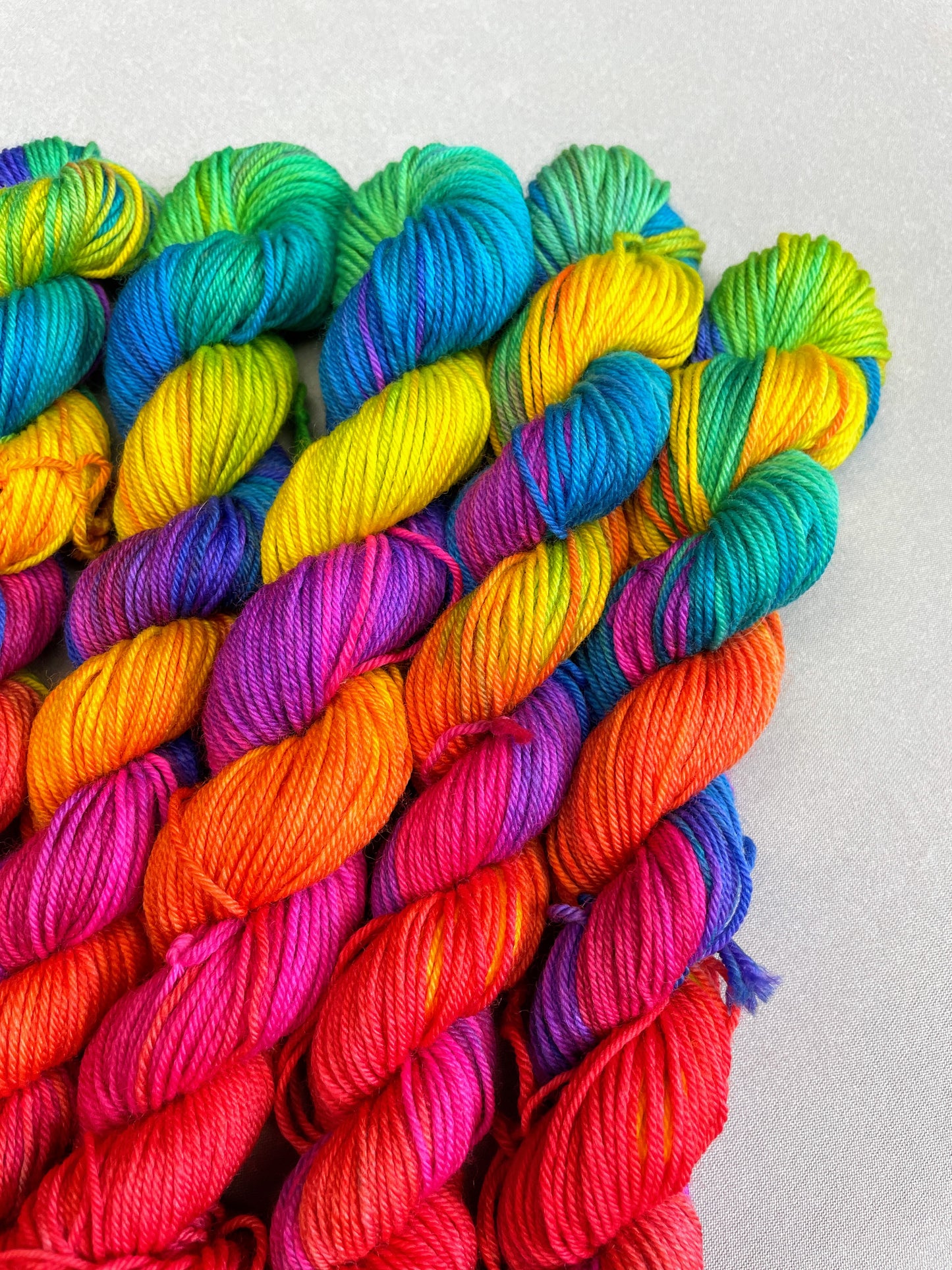 Sock - Bright Rainbow 20g Mini Skein