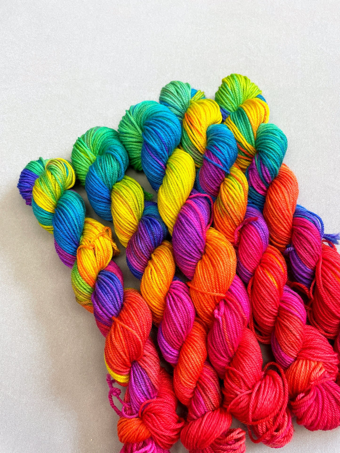 Sock - Bright Rainbow 20g Mini Skein