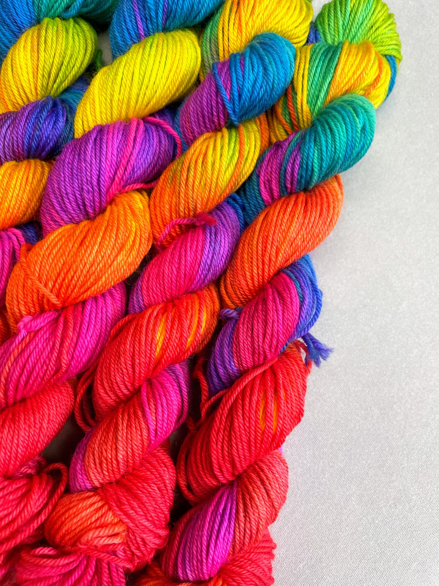 Sock - Bright Rainbow 20g Mini Skein