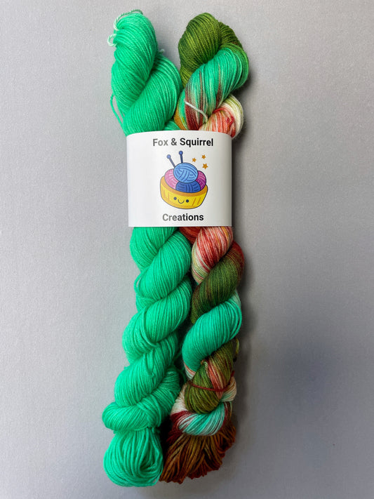 50g/50g Mint Hand-dyed Yarn Set