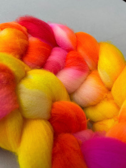 Merino (Superwash) - Neon Funk 100g Fibre Roving