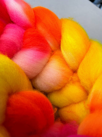 Merino (Superwash) - Neon Funk 100g Fibre Roving