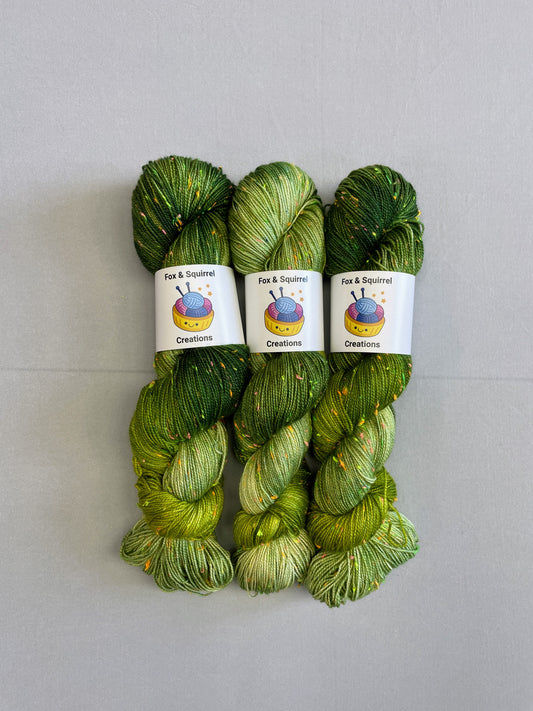 Neon Nep Sock - Evergreen 100g Hand-dyed Yarn