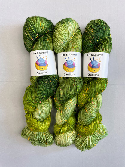 Neon Nep Sock - Evergreen 100g Hand-dyed Yarn