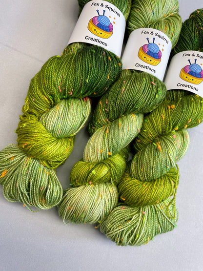 Neon Nep Sock - Evergreen 100g Hand-dyed Yarn