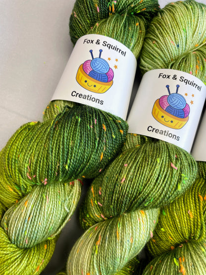 Neon Nep Sock - Evergreen 100g Hand-dyed Yarn