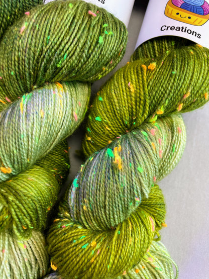 Neon Nep Sock - Evergreen 100g Hand-dyed Yarn