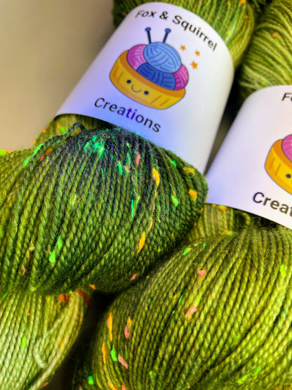 Neon Nep Sock - Evergreen 100g Hand-dyed Yarn