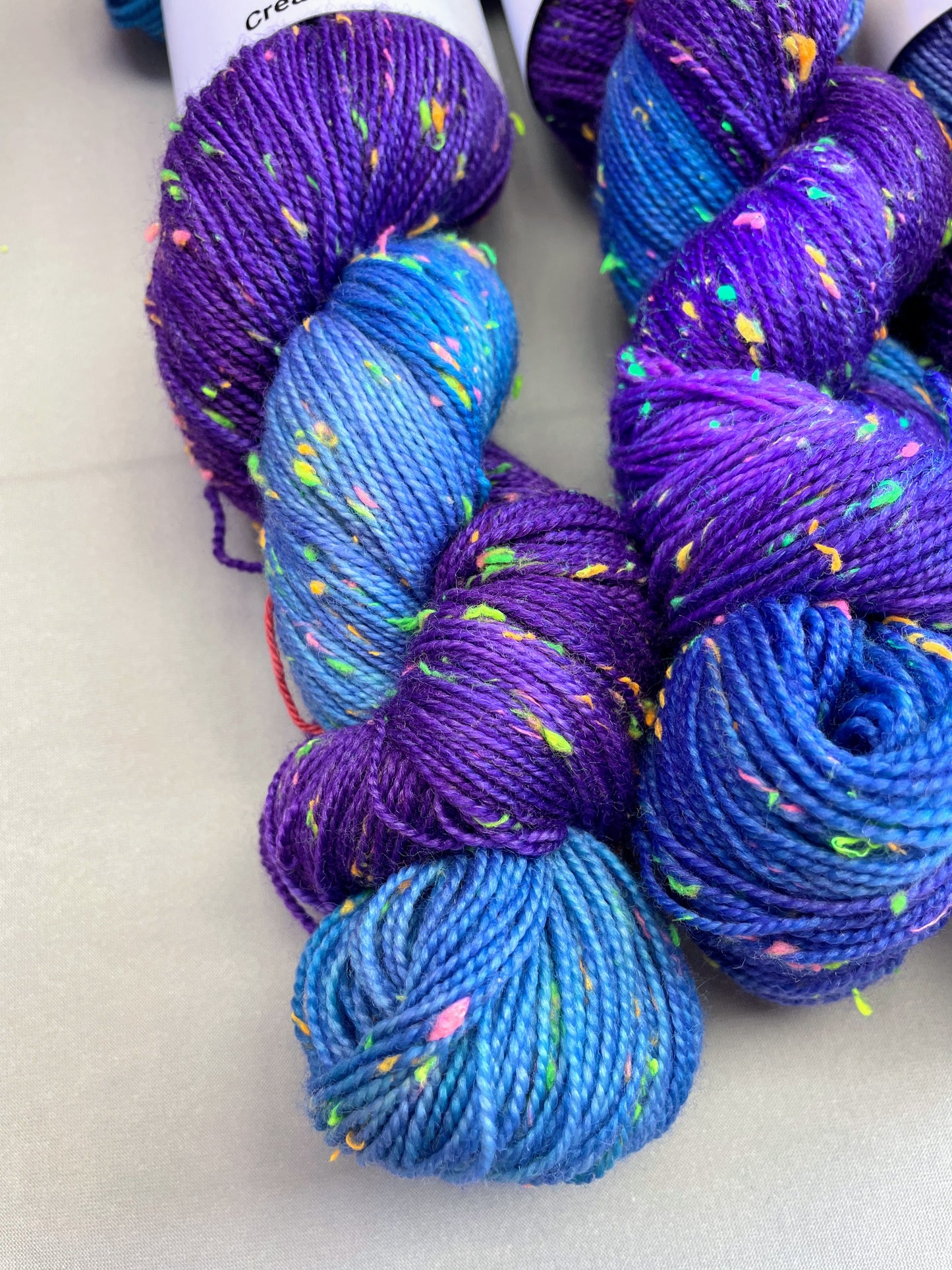 Neon Nep Sock - Purple Galaxy 100g Hand-dyed Yarn