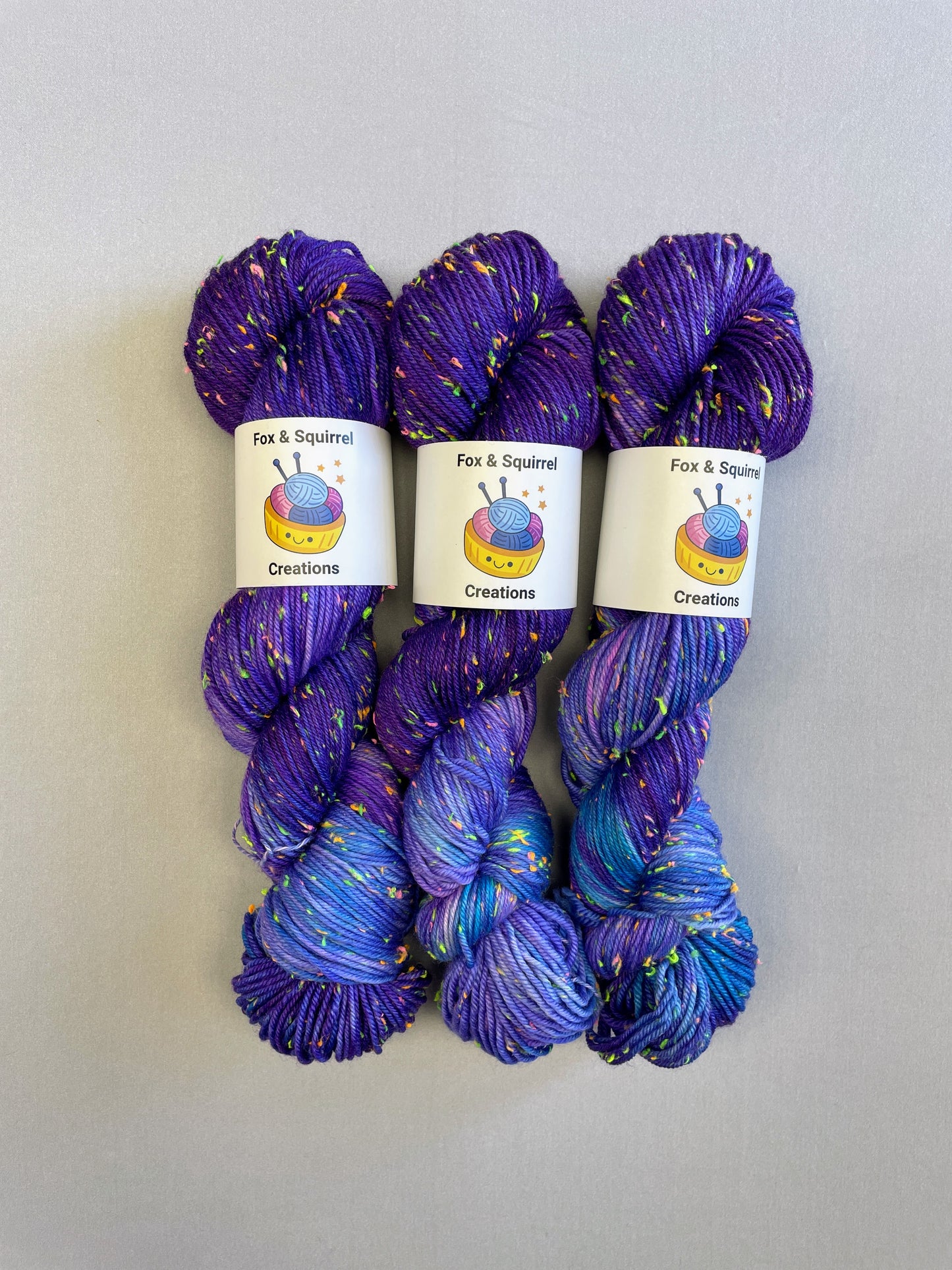 Neon Nep DK - Purple Galaxy 100g Hand-dyed Yarn