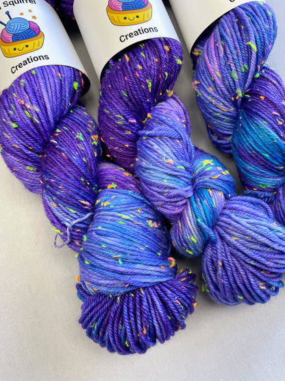 Neon Nep DK - Purple Galaxy 100g Hand-dyed Yarn