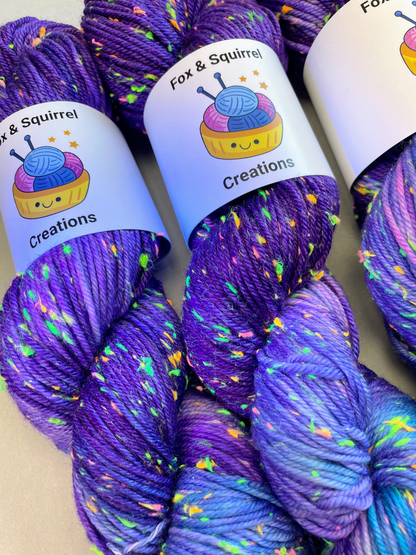 Neon Nep DK - Purple Galaxy 100g Hand-dyed Yarn