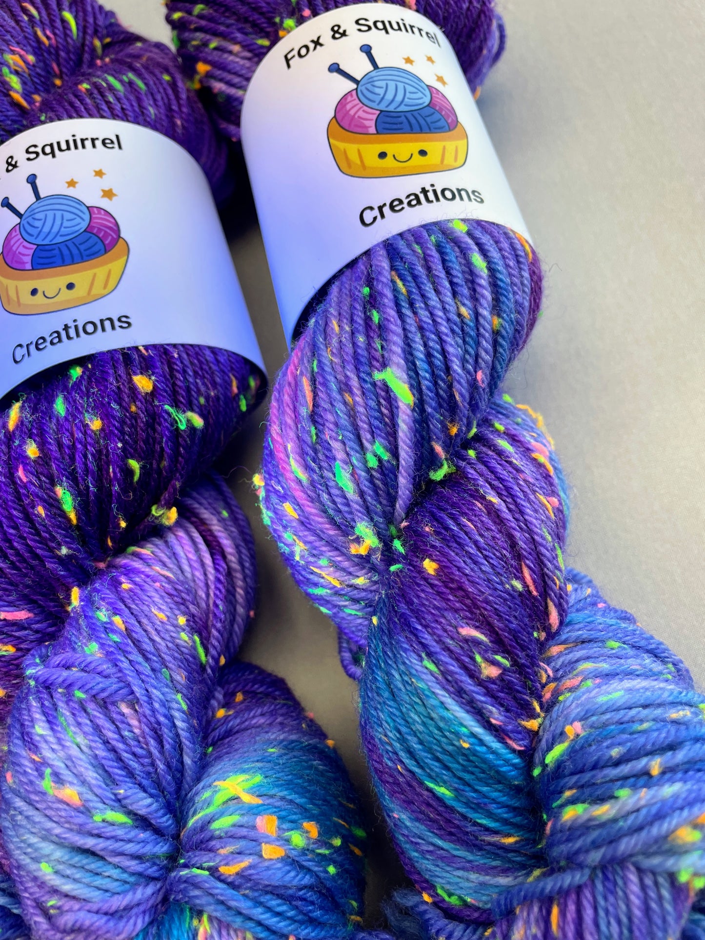 Neon Nep DK - Purple Galaxy 100g Hand-dyed Yarn