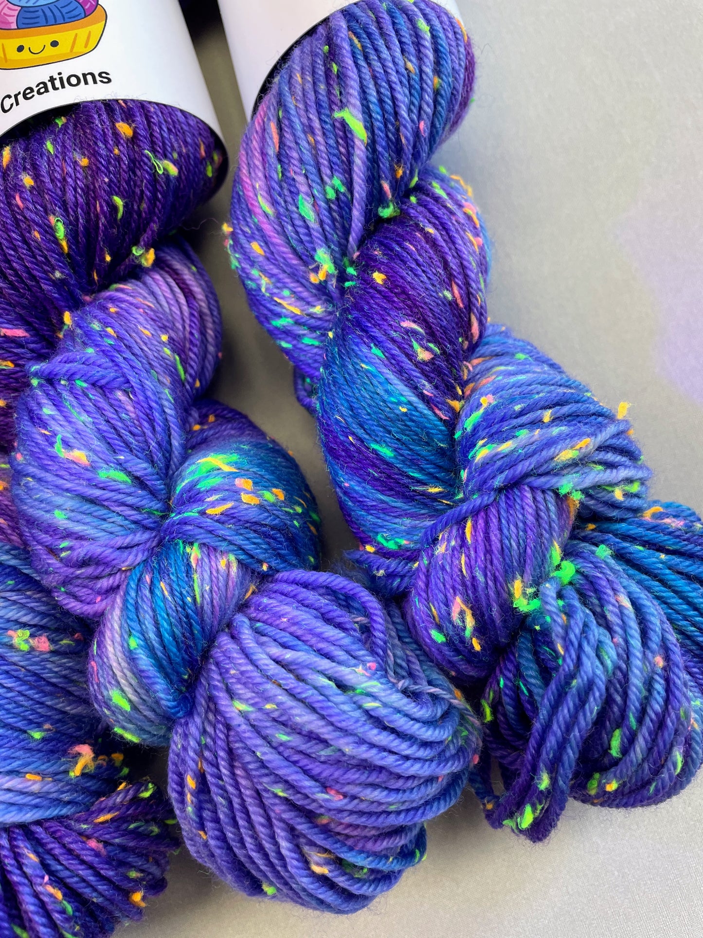 Neon Nep DK - Purple Galaxy 100g Hand-dyed Yarn