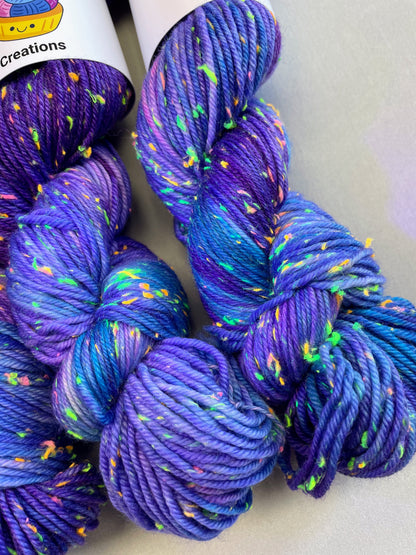 Neon Nep DK - Purple Galaxy 100g Hand-dyed Yarn