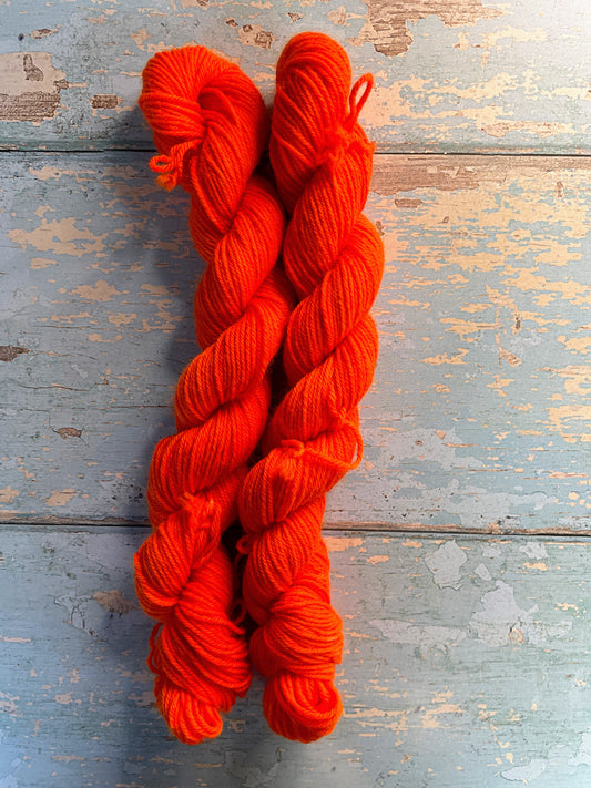 Sock - Neon Orange 20g Mini Skein