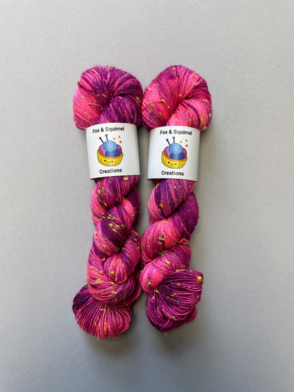 100g Pink Sherbet - Hand-dyed Yarn