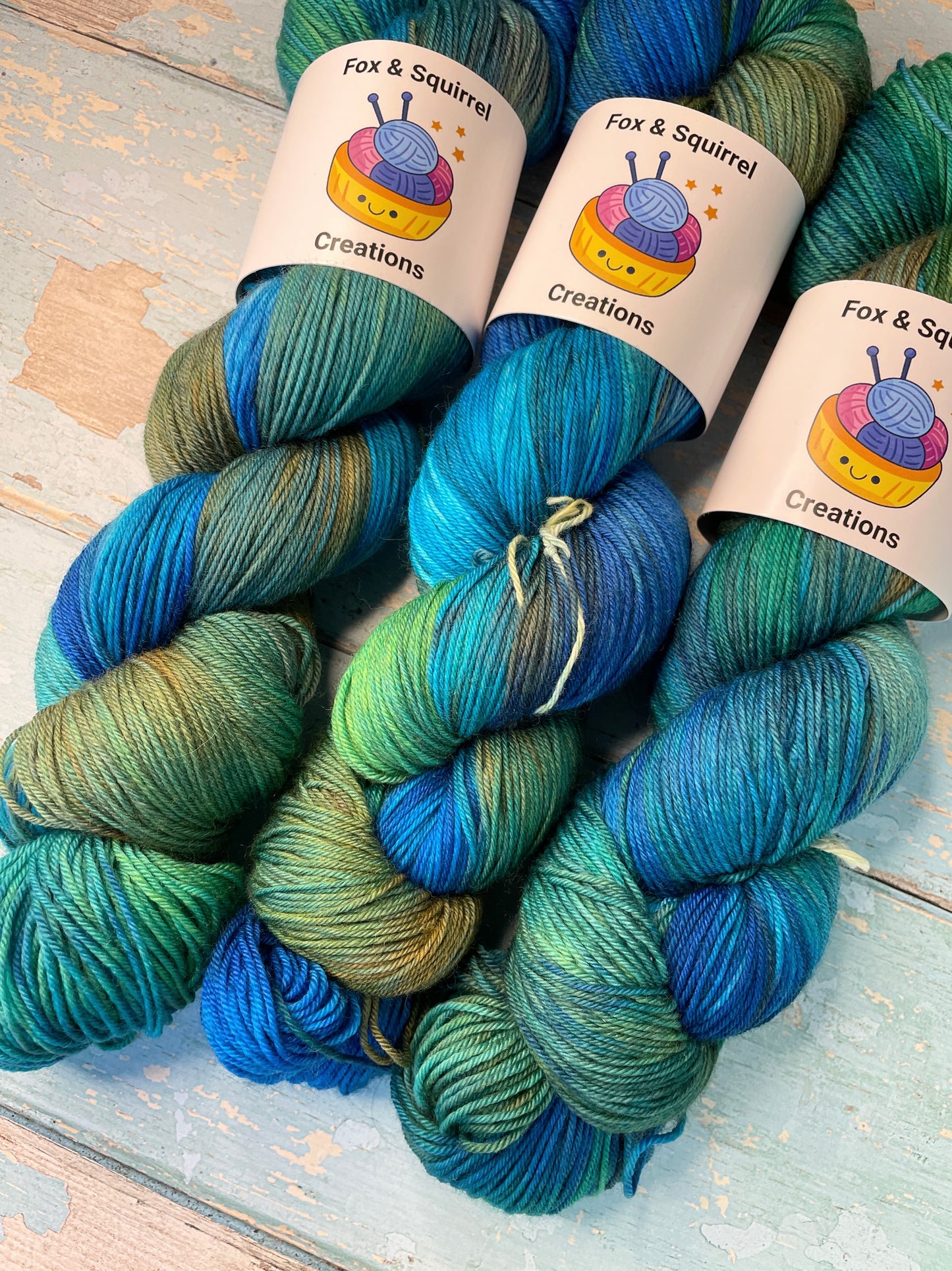 Sock - Peacock 100g Hand-dyed Yarn