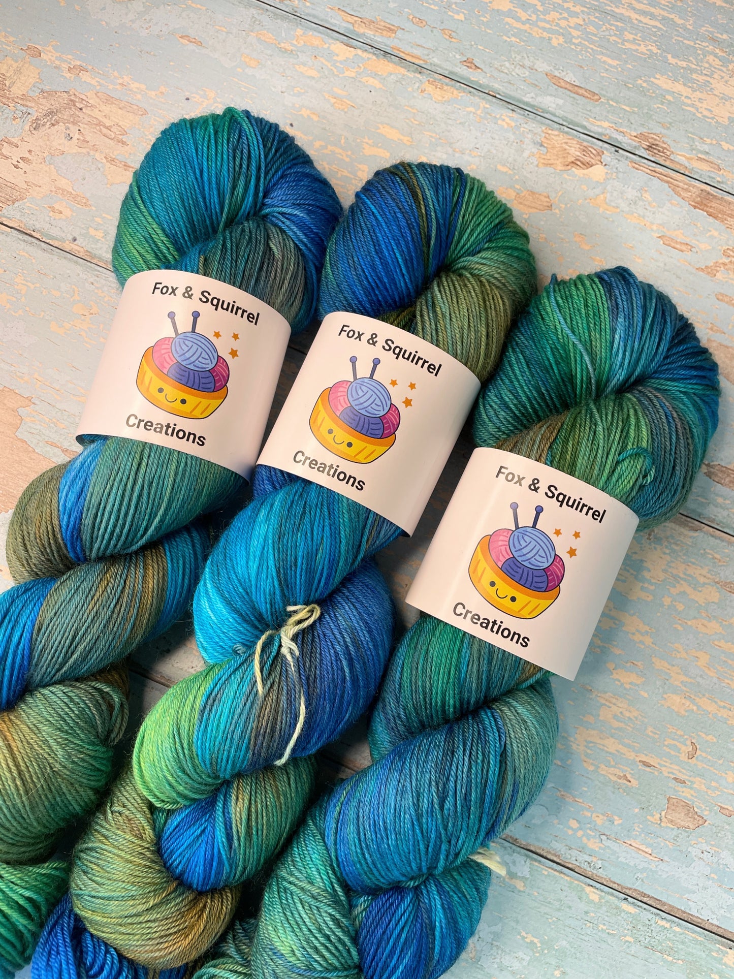 Sock - Peacock 100g Hand-dyed Yarn