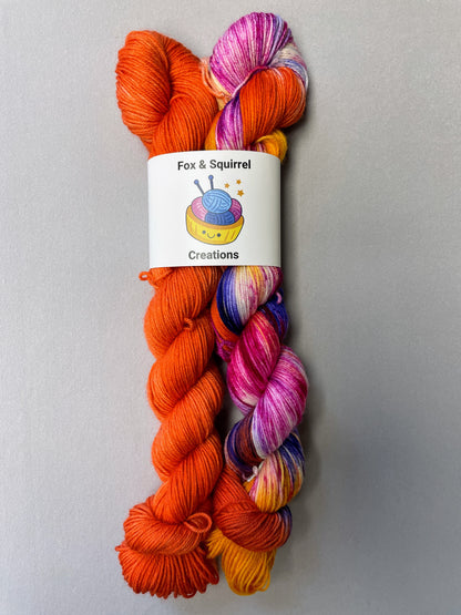 50g/50g Pumpkin Hand-dyed Yarn Set