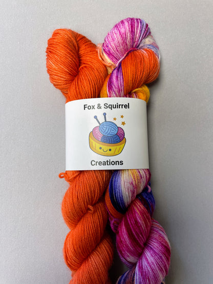 50g/50g Pumpkin Hand-dyed Yarn Set